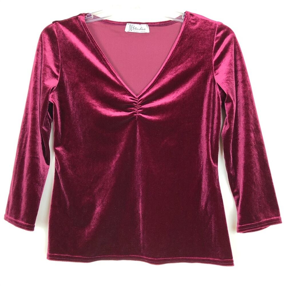 Vintage M Studio Velvet Top Small Y2K Fairy Grunge Romantic Coquette Whimsigoth